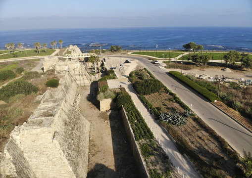 Fortress wall National Park Caesarea