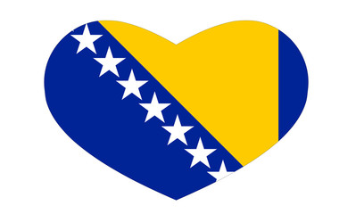 original flag icon in the heart – Bosnia and Herzegovina