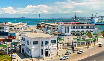 Fototapete Rund Hafen von Algier, der Hauptstadt Algeriens © Leonid Andronov