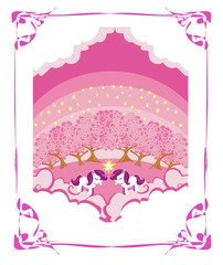 Beautiful unicorn card © diavolessa