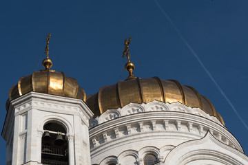 Fragment of the Cathedral of Christ the Savior.