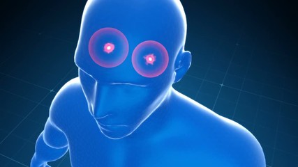 Almond-shaped body in the brain emitting fear, panic, anxiety