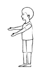 young man avatar character vector illustration design