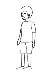 young man avatar character vector illustration design