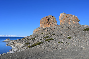 ibet, Nam Tso lake in summer, 4718 meters above sea level. Place of power
