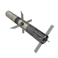 TOW Missile on white. 3D illustration