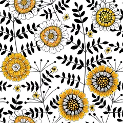 Foto op Canvas Floral doodle pattern © katerinamk
