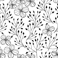 Floral doodle pattern