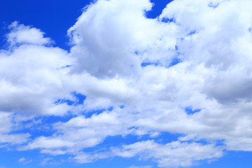 White clouds on a blue sky