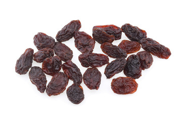 Raisins isolated on white background