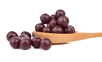chocolate balls isolated on a white background
