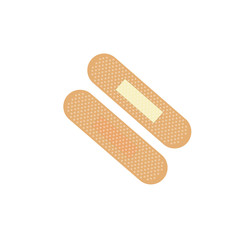 Sticking plaster on a white background.