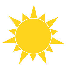 Sun vector cartoon icon illustration isolated 