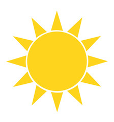 Sun  cartoon icon vector illustration isolated on white 