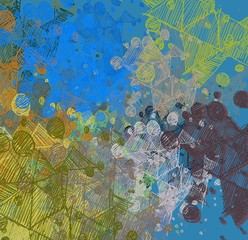 Abstract painting on canvas. Hand made art. Colorful texture. Modern artwork. Strokes of fat paint. Brushstrokes. Contemporary art. Artistic background image.