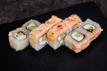 Japanese roll with salmon