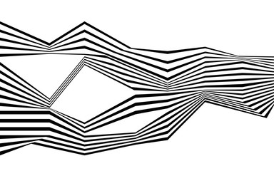 black and white stripe line abstract graphic optical art