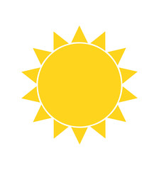 Sun vector cartoon icon illustration isolated on white 