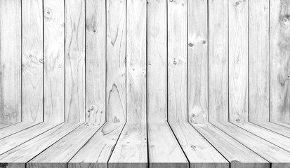 White Wooden Floor And Wall Wood Texture Background