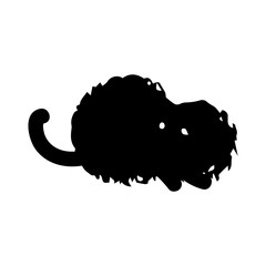 Fluffy brownie silhouette