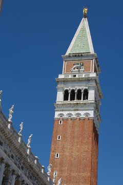 view st mark's campanile bell tower in Venice