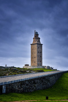 The Tower of Hercules, is an ancient Roman lighthouse near the city of A Coruña, in the North of Spain