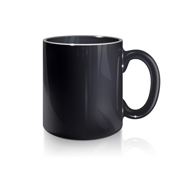 Empty Black Mug