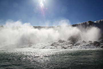 Landscape  Niagara falls  From maid of the mist boat