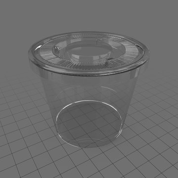 Closed plastic cup