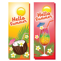 hello summer drinks banner