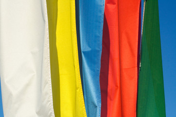 Colorfull flag textures and  textile 