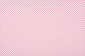 Red polka dot pattern on white background