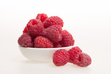 Fresh delicious juicy raspberries