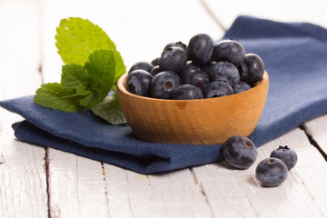 Fresh ripe blueberries