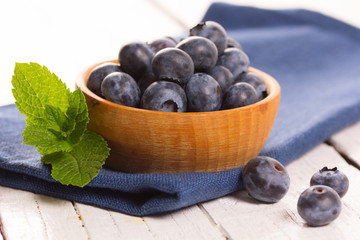 Fresh ripe blueberries