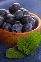 Fresh ripe blueberries