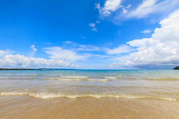 Blue sky in tropical beach in  Koh Mak island, Trat province,Thailand