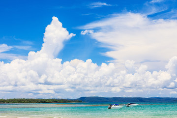 Blue sky in tropical beach in  Koh Mak island, Trat province,Thailand