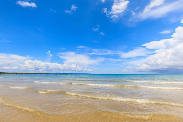 Blue sky in tropical beach in  Koh Mak island, Trat province,Thailand