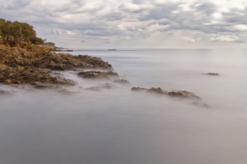 Les Issambres seafront - French Riviera - France (Long exposure)