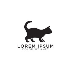 Cat logo design template