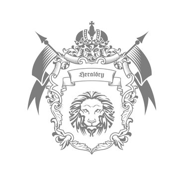 Imperial coat of arms - heraldic emblem or royal blazon