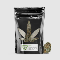Cannabis Product Package with Window - Black