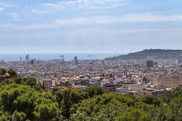 Fototapeta na wymiar Aerial view of Barcelona
