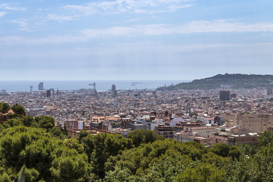 Aerial view of Barcelona