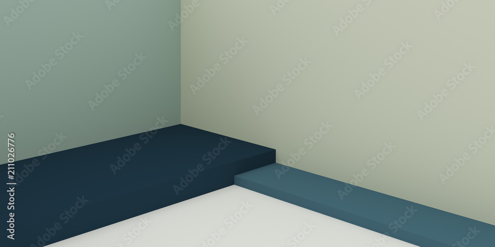 Aufkleber Abstract surface and colored square texture on minimal background. Closeup of geometric shape. 3D rendering