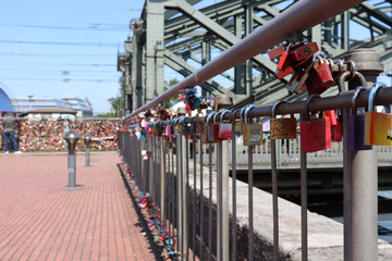 love locks on bridge cologne 