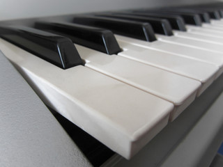 Piano keyboard keys . Musical instrument background