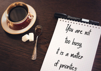 You are not too busy, it is a matter of priorities in notebook
