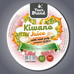 kiwano juice label sticker